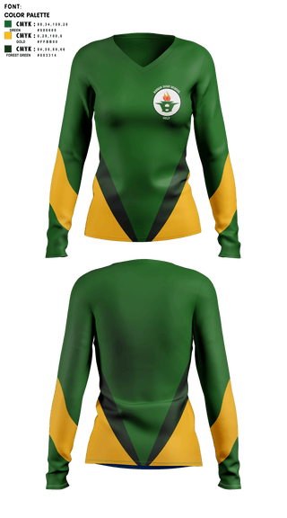 Womens Long Sleeve Vneck Shirt, Huron High School Golf, Golf, Teamtime, Team time, sublimation, custom sports apparel, team uniforms, spirit wear, spiritwear, sports uniforms, custom shirts, team store, custom team store, fundraiser sports, apparel fundraiser