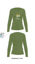 Fort Towson Junior High School Cheer 44003548 Women's Long Sleeve V-neck Shirt - 19