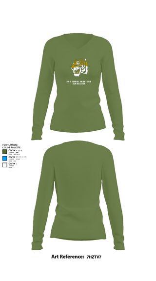 Womens Long Sleeve Vneck Shirt, Fort Towson Junior High School Cheer, Cheer, Teamtime, Team time, sublimation, custom sports apparel, team uniforms, spirit wear, spiritwear, sports uniforms, custom shirts, team store, custom team store, fundraiser sports, apparel fundraiser
