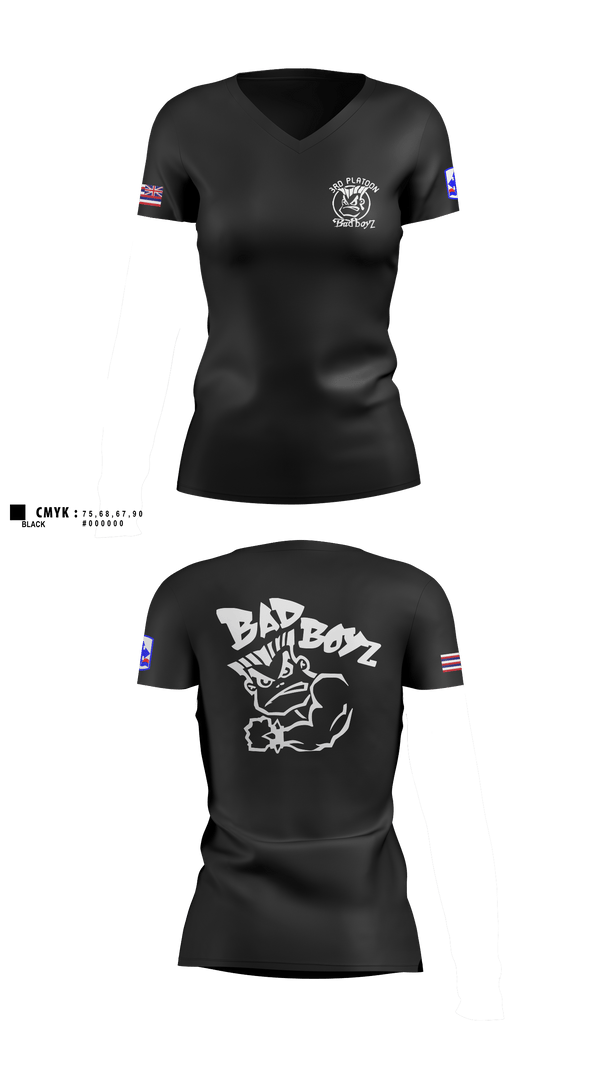 Women's Short Sleeve Vneck Shirt, Ewok dismount3rd PLT Bad BoysBad boyz3rd PLT Bad BoysBad Boiiz3rd PLT Bad BoysPT Bad Boiiz3rd PLT Bad BoysBlue Ewok, , Teamtime, Team time, sublimation, custom sports apparel, team uniforms, spirit wear, spiritwear, sports uniforms, custom shirts, team store, custom team store, fundraiser sports, apparel fundraiser