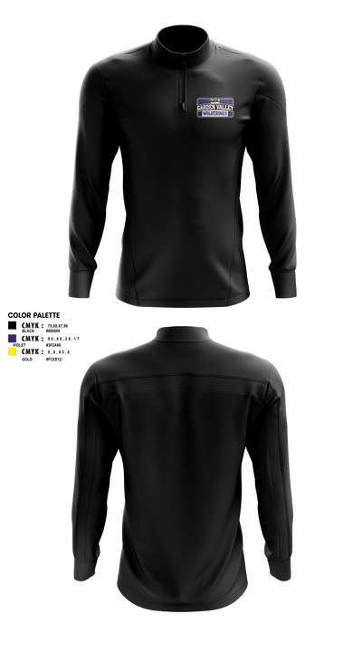 Garden Valley Wolverines 38799509 Quarter Zip Jacket - 3