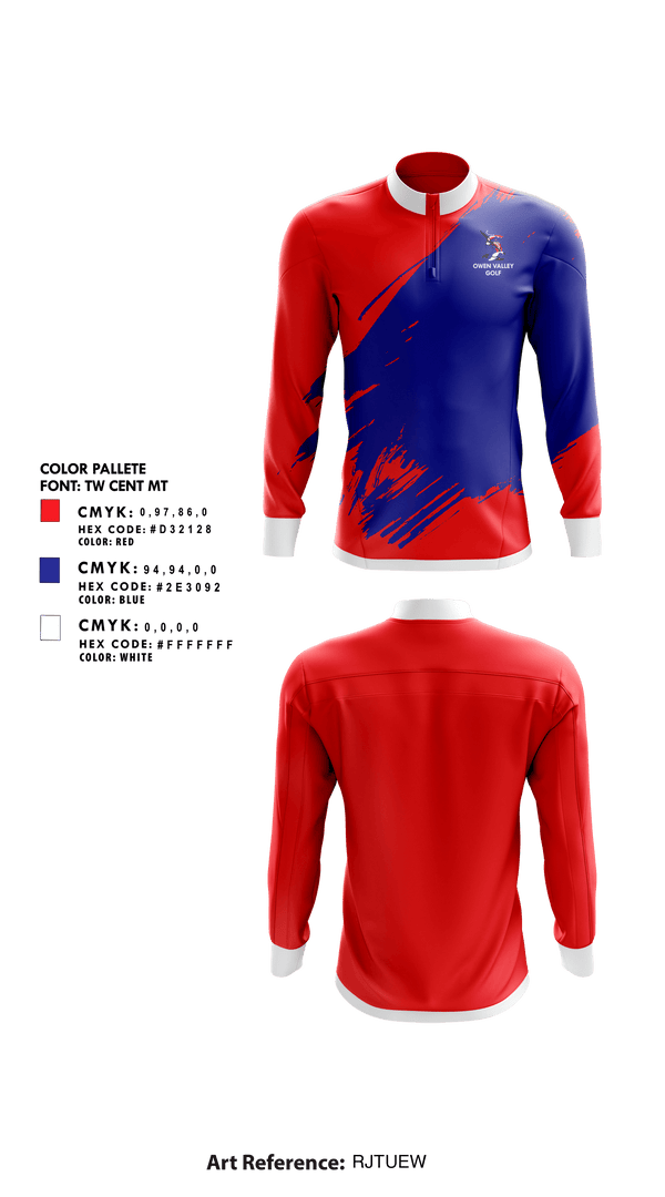 Quarter Zip Jacket, Owen Valley High School Golf, Golf, Teamtime, Team time, sublimation, custom sports apparel, team uniforms, spirit wear, spiritwear, sports uniforms, custom shirts, team store, custom team store, fundraiser sports, apparel fundraiser