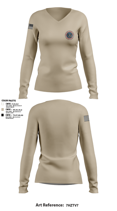 North Idaho Firearms Training 9381309 Women's Long Sleeve V-neck Shirt -1 1