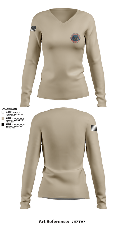 Womens Long Sleeve Vneck Shirt 1, North Idaho Firearms Training, , Teamtime, Team time, sublimation, custom sports apparel, team uniforms, spirit wear, spiritwear, sports uniforms, custom shirts, team store, custom team store, fundraiser sports, apparel fundraiser