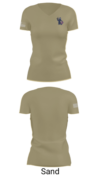 Women's Short Sleeve Vneck Shirt, Badger platoon, Army, Teamtime, Team time, sublimation, custom sports apparel, team uniforms, spirit wear, spiritwear, sports uniforms, custom shirts, team store, custom team store, fundraiser sports, apparel fundraiser