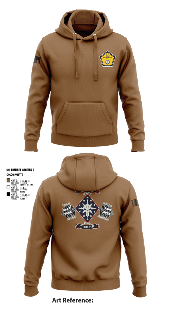 Hoodie, Chaos Co, H2F, National Guard, Teamtime, Team time, sublimation, custom sports apparel, team uniforms, spirit wear, spiritwear, sports uniforms, custom shirts, team store, custom team store, fundraiser sports, apparel fundraiser