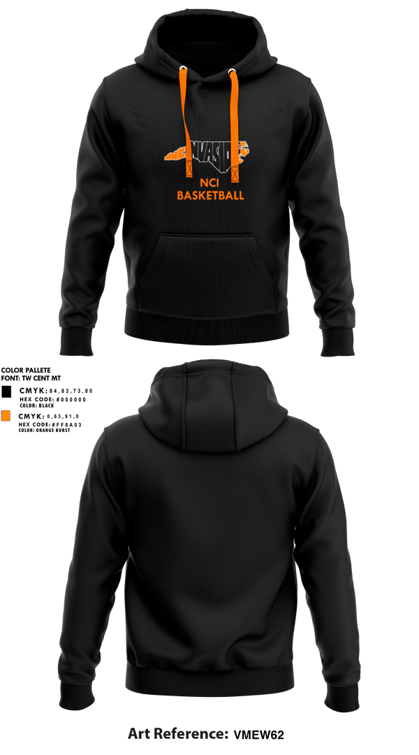 Hoodie, NCI, Men's Basketball, Teamtime, Team time, sublimation, custom sports apparel, team uniforms, spirit wear, spiritwear, sports uniforms, custom shirts, team store, custom team store, fundraiser sports, apparel fundraiser
