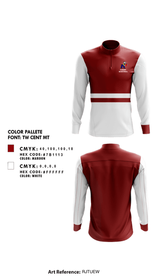Quarter Zip Jacket, Cobden High School Basketball, Men's Basketball, Teamtime, Team time, sublimation, custom sports apparel, team uniforms, spirit wear, spiritwear, sports uniforms, custom shirts, team store, custom team store, fundraiser sports, apparel fundraiser