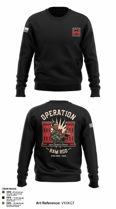 305th En Co 82429511 Crew Neck Sweatshirt - 4
