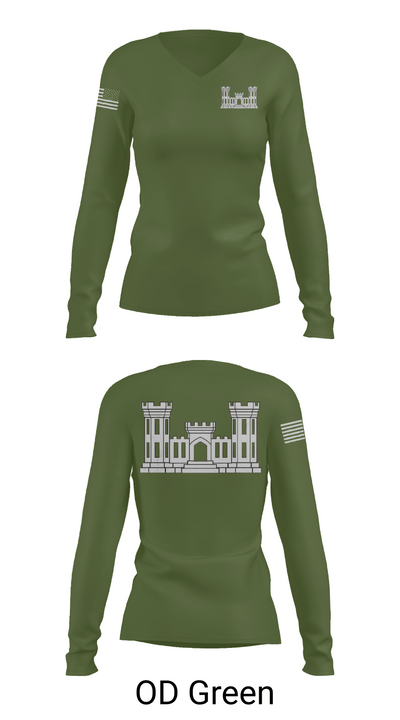 250TH ENGINEERING COMPANY 59783963 Women's Long Sleeve V-neck Shirt -1 54
