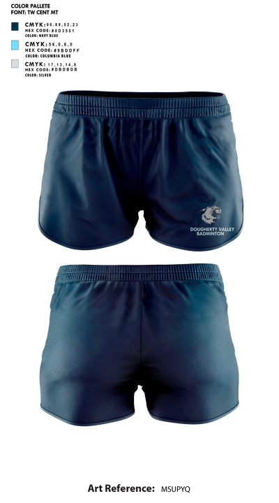 Dougherty Valley High School Badminton 26990606 Women's Shorts - 1