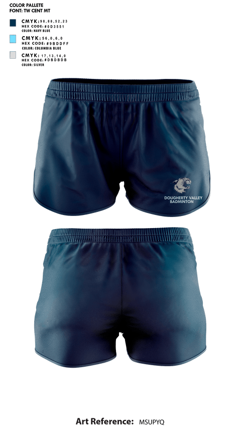 Womens Shorts, Dougherty Valley High School Badminton, Spirit Store, Teamtime, Team time, sublimation, custom sports apparel, team uniforms, spirit wear, spiritwear, sports uniforms, custom shirts, team store, custom team store, fundraiser sports, apparel fundraiser