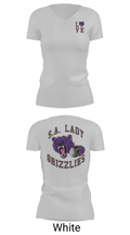 SA LADY GRIZZLES 21118308 Women's Short Sleeve V-neck Shirt - 10