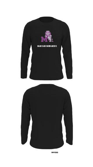 Long Sleeve Performance Shirt, Manzano Monarchs, Men's Basketball, Teamtime, Team time, sublimation, custom sports apparel, team uniforms, spirit wear, spiritwear, sports uniforms, custom shirts, team store, custom team store, fundraiser sports, apparel fundraiser
