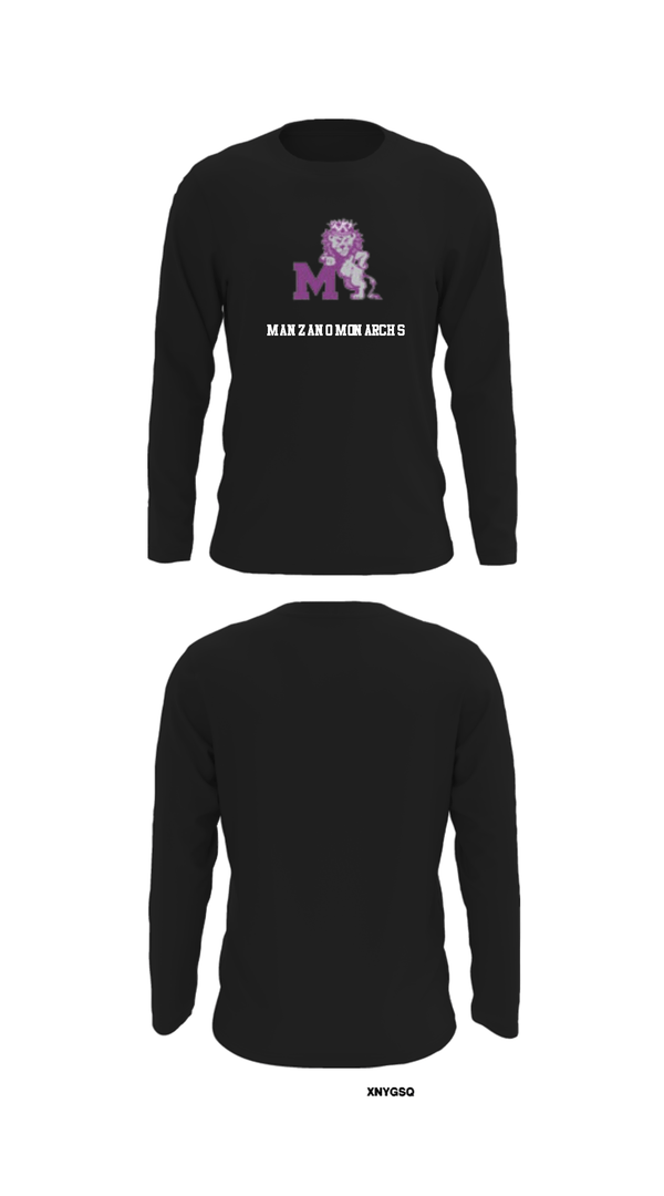 Long Sleeve Performance Shirt, Manzano Monarchs, Men's Basketball, Teamtime, Team time, sublimation, custom sports apparel, team uniforms, spirit wear, spiritwear, sports uniforms, custom shirts, team store, custom team store, fundraiser sports, apparel fundraiser