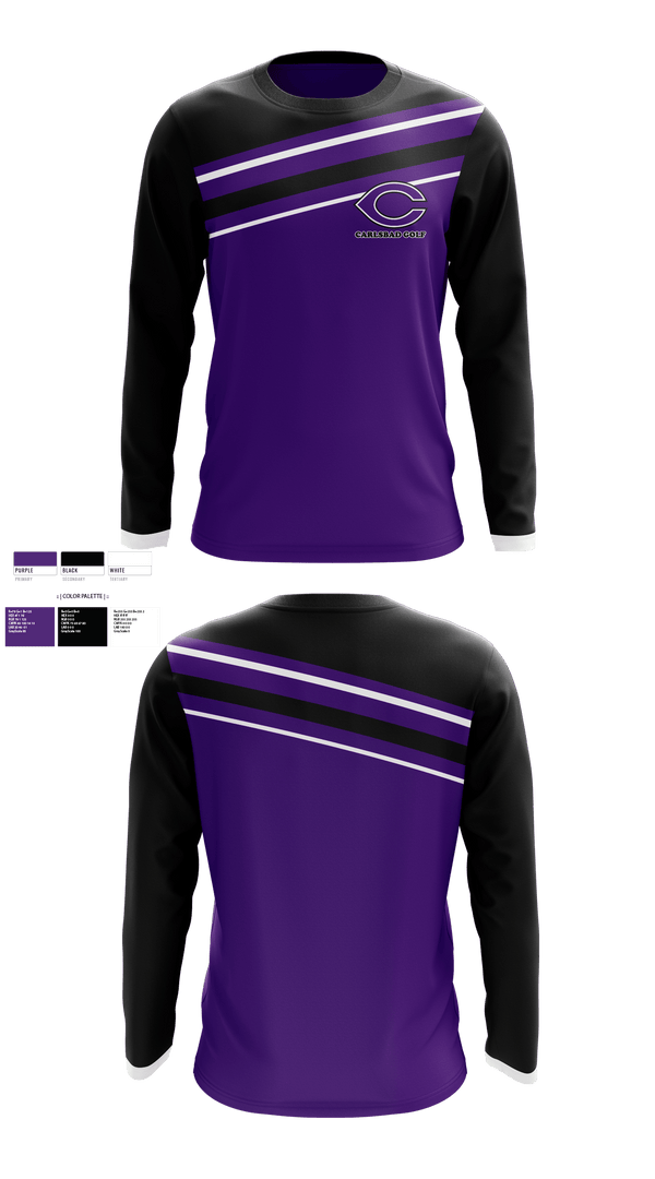 Long Sleeve Performance Shirt, Carlsbad High School Golf, Golf, Teamtime, Team time, sublimation, custom sports apparel, team uniforms, spirit wear, spiritwear, sports uniforms, custom shirts, team store, custom team store, fundraiser sports, apparel fundraiser