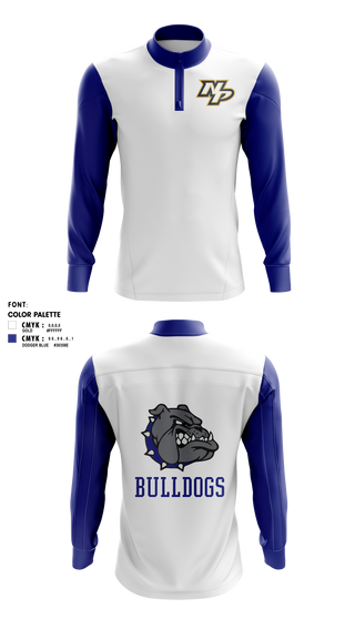 Quarter Zip Jacket, NP Bulldogs, Wrestling, Teamtime, Team time, sublimation, custom sports apparel, team uniforms, spirit wear, spiritwear, sports uniforms, custom shirts, team store, custom team store, fundraiser sports, apparel fundraiser
