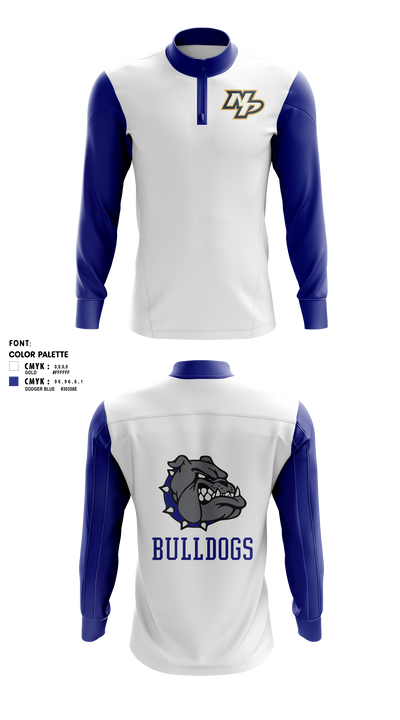 NP Bulldogs 35617767 Quarter Zip Jacket - 41