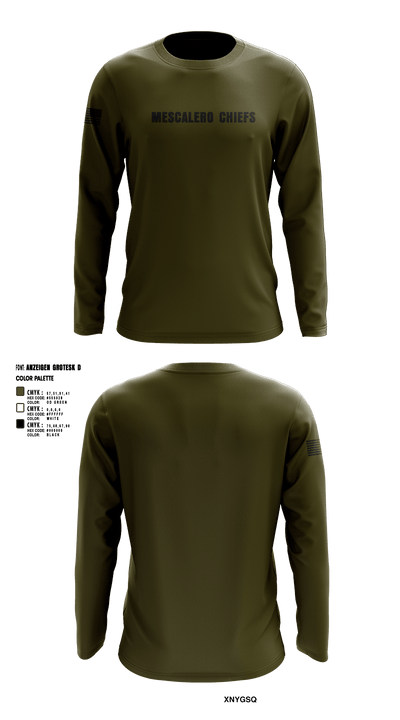 Mescalero chiefs 4898423 Long Sleeve Performance Shirt 2