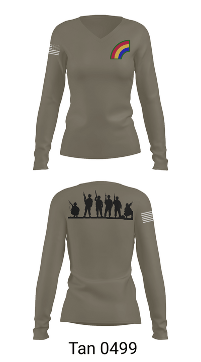 42ND Infantry Division 74550068 Women's Long Sleeve V-neck Shirt - 77
