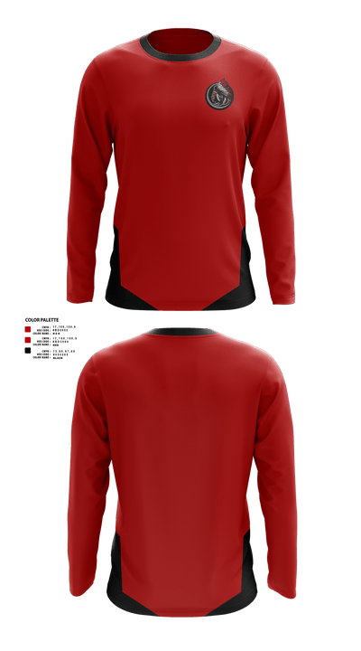 White Shield High School Wrestling 94078383 Long Sleeve Performance Shirt 1