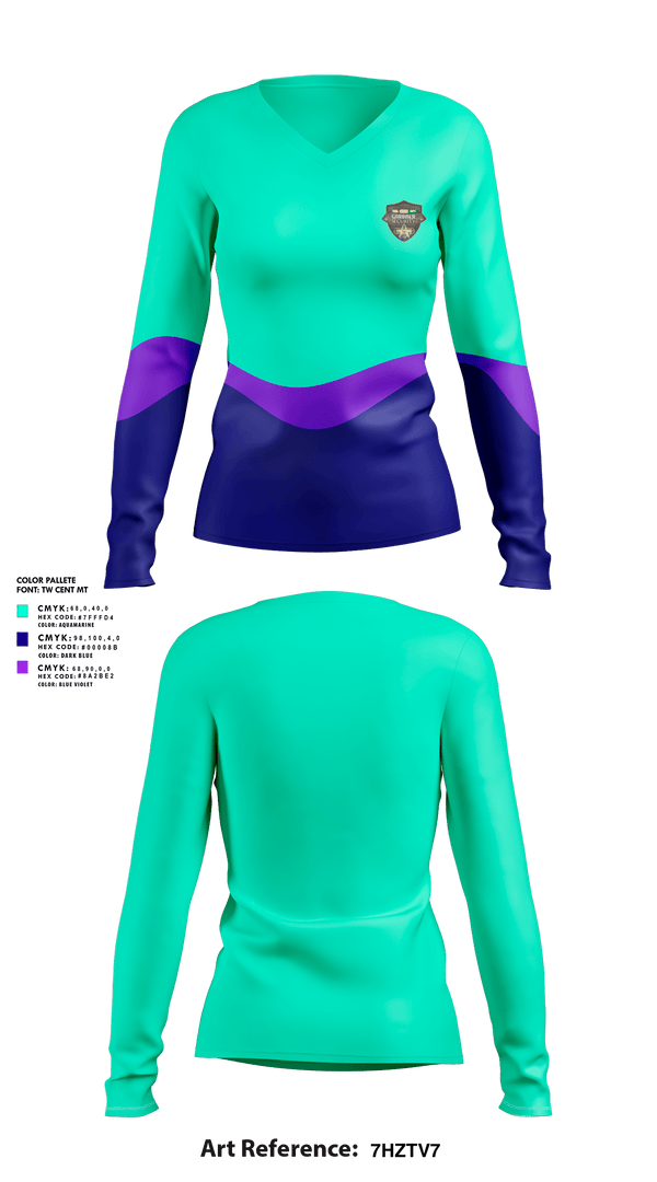 Womens Long Sleeve Vneck Shirt, BeTuBe Studios, , Teamtime, Team time, sublimation, custom sports apparel, team uniforms, spirit wear, spiritwear, sports uniforms, custom shirts, team store, custom team store, fundraiser sports, apparel fundraiser