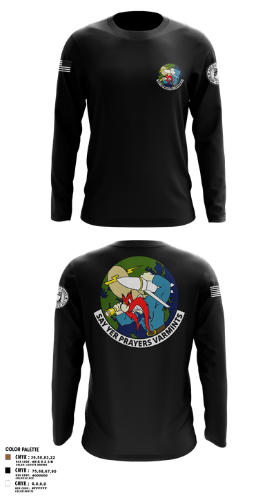 20th Intelligence Squadron 35709340 Long Sleeve Performance Polo - 6