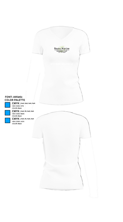 Bayou Marine Insulation, LLC 25928078 Women's Short Sleeve V-neck Shirt - 18
