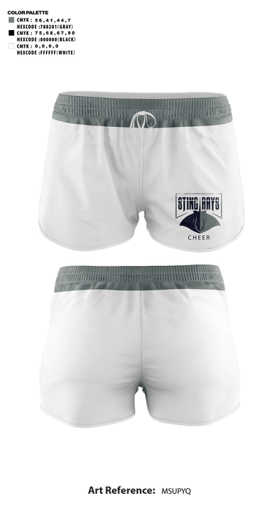 Coastal Academy High School Cheer 84548138 Women's Shorts - 45