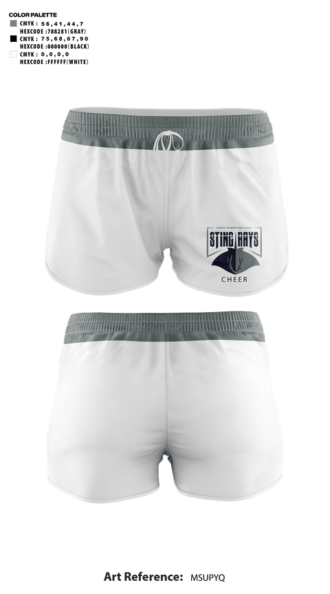 Womens Shorts, Coastal Academy High School Cheer, Cheer, Teamtime, Team time, sublimation, custom sports apparel, team uniforms, spirit wear, spiritwear, sports uniforms, custom shirts, team store, custom team store, fundraiser sports, apparel fundraiser