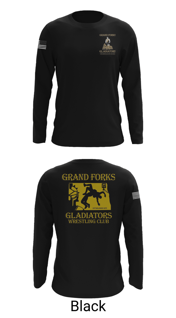 Long Sleeve Performance Shirt, Gladiators Wrestling Club, Wrestling, Teamtime, Team time, sublimation, custom sports apparel, team uniforms, spirit wear, spiritwear, sports uniforms, custom shirts, team store, custom team store, fundraiser sports, apparel fundraiser