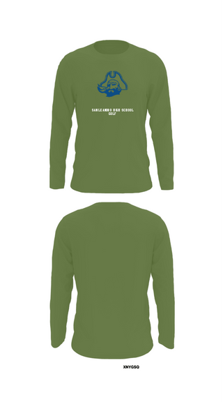 Long Sleeve Performance Shirt, San Leandro High School Golf, Golf, Teamtime, Team time, sublimation, custom sports apparel, team uniforms, spirit wear, spiritwear, sports uniforms, custom shirts, team store, custom team store, fundraiser sports, apparel fundraiser