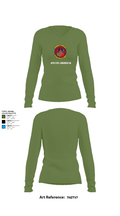 18th Civil Engineer Sq 16375952 Women's Long Sleeve V-neck Shirt - 42