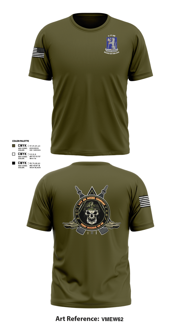 Short Sleeve Performance Shirt, 1-77 AR A Co., Army, Teamtime, Team time, sublimation, custom sports apparel, team uniforms, spirit wear, spiritwear, sports uniforms, custom shirts, team store, custom team store, fundraiser sports, apparel fundraiser