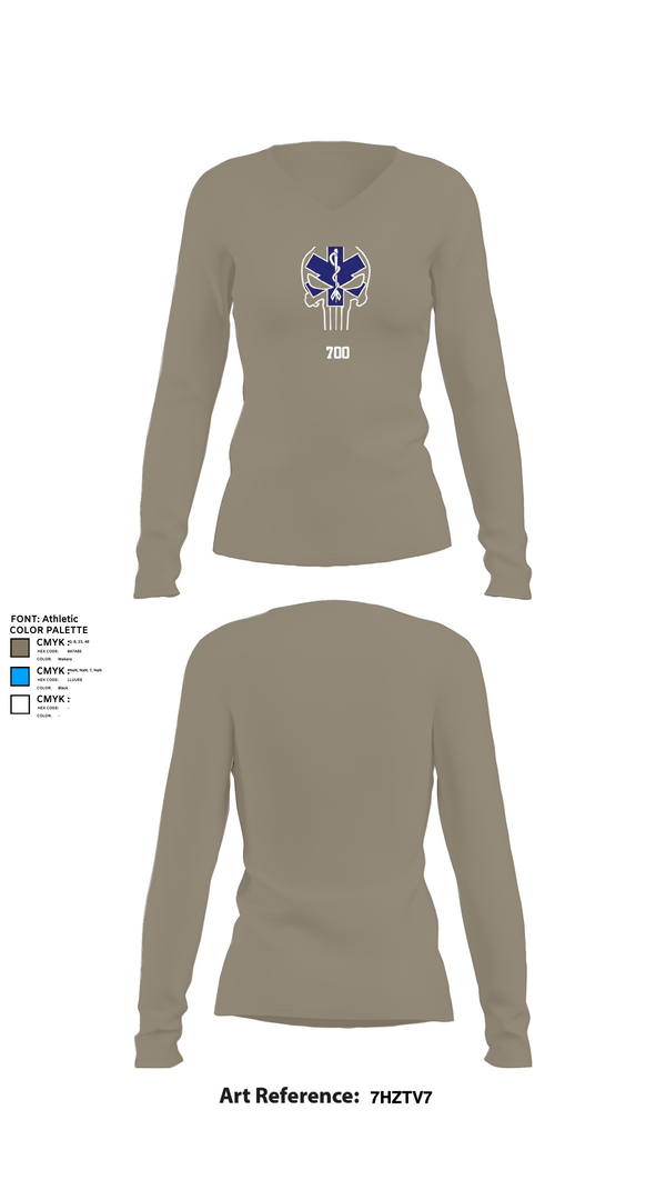 Womens Long Sleeve Vneck Shirt, 700, Army, Teamtime, Team time, sublimation, custom sports apparel, team uniforms, spirit wear, spiritwear, sports uniforms, custom shirts, team store, custom team store, fundraiser sports, apparel fundraiser