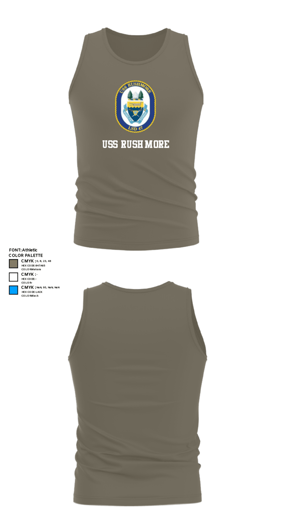 Tank Top, USS RUSHMORE, Navy, Teamtime, Team time, sublimation, custom sports apparel, team uniforms, spirit wear, spiritwear, sports uniforms, custom shirts, team store, custom team store, fundraiser sports, apparel fundraiser