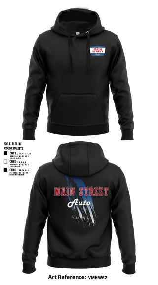 Hoodie, Main Street Automotive, , Teamtime, Team time, sublimation, custom sports apparel, team uniforms, spirit wear, spiritwear, sports uniforms, custom shirts, team store, custom team store, fundraiser sports, apparel fundraiser