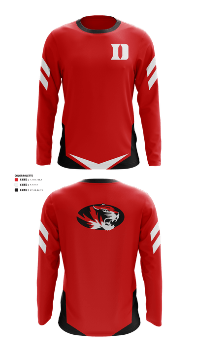 Duke High School Golf 39431491 Long Sleeve Performance Shirt - 40