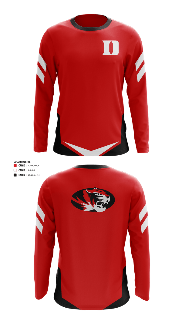 Long Sleeve Performance Shirt, Duke High School Golf, Golf, Teamtime, Team time, sublimation, custom sports apparel, team uniforms, spirit wear, spiritwear, sports uniforms, custom shirts, team store, custom team store, fundraiser sports, apparel fundraiser