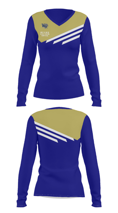 West Ranch High School Softball 57057839 Women's Long Sleeve V-neck Shirt - 37