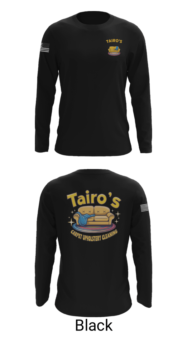 Long Sleeve Performance Shirt, Tairo’s Carpet & Upholstery Cleaning, , Teamtime, Team time, sublimation, custom sports apparel, team uniforms, spirit wear, spiritwear, sports uniforms, custom shirts, team store, custom team store, fundraiser sports, apparel fundraiser