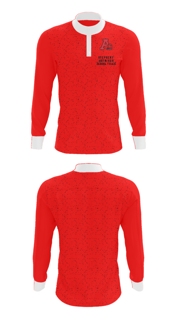 Quarter Zip Jacket, Stephen F Austin High School Track, Track & Field, Teamtime, Team time, sublimation, custom sports apparel, team uniforms, spirit wear, spiritwear, sports uniforms, custom shirts, team store, custom team store, fundraiser sports, apparel fundraiser