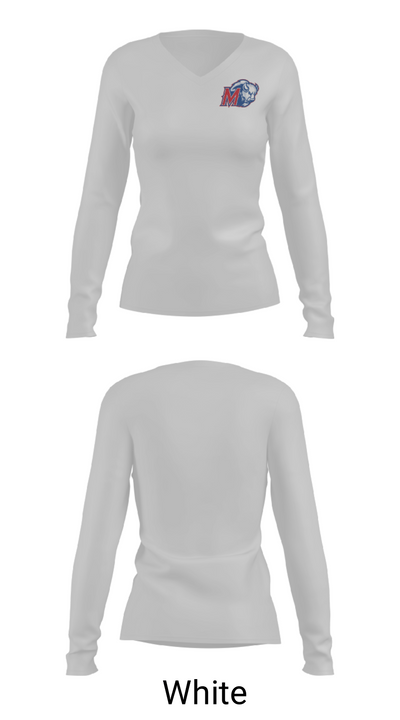 Madras High School Cross Country 26363837 Women's Long Sleeve V-neck Shirt - 16