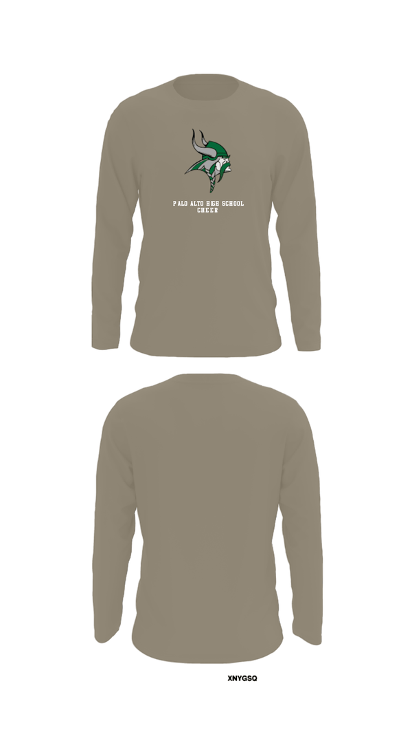 Long Sleeve Performance Shirt, Palo Alto High School Cheer, Cheer, Teamtime, Team time, sublimation, custom sports apparel, team uniforms, spirit wear, spiritwear, sports uniforms, custom shirts, team store, custom team store, fundraiser sports, apparel fundraiser