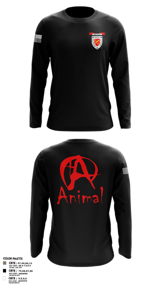 Long Sleeve Performance Shirt, 1/7 animal, Marines, Teamtime, Team time, sublimation, custom sports apparel, team uniforms, spirit wear, spiritwear, sports uniforms, custom shirts, team store, custom team store, fundraiser sports, apparel fundraiser