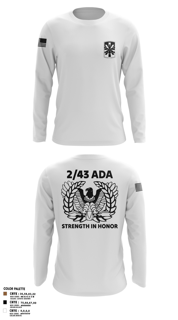 Long Sleeve Performance Polo, 2/43 ADA, Army, Teamtime, Team time, sublimation, custom sports apparel, team uniforms, spirit wear, spiritwear, sports uniforms, custom shirts, team store, custom team store, fundraiser sports, apparel fundraiser