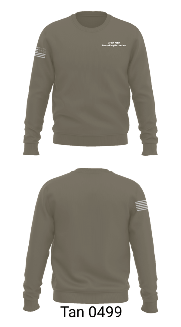 Crew Neck Sweatshirt, 171st ARW Recruiting/Retention, Air Force, Teamtime, Team time, sublimation, custom sports apparel, team uniforms, spirit wear, spiritwear, sports uniforms, custom shirts, team store, custom team store, fundraiser sports, apparel fundraiser