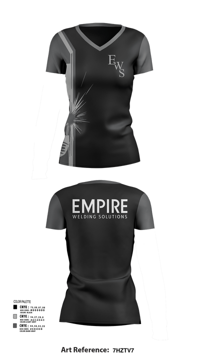 Empire Welding Solutions 41797199 Women's Short Sleeve V-neck Shirt - 133