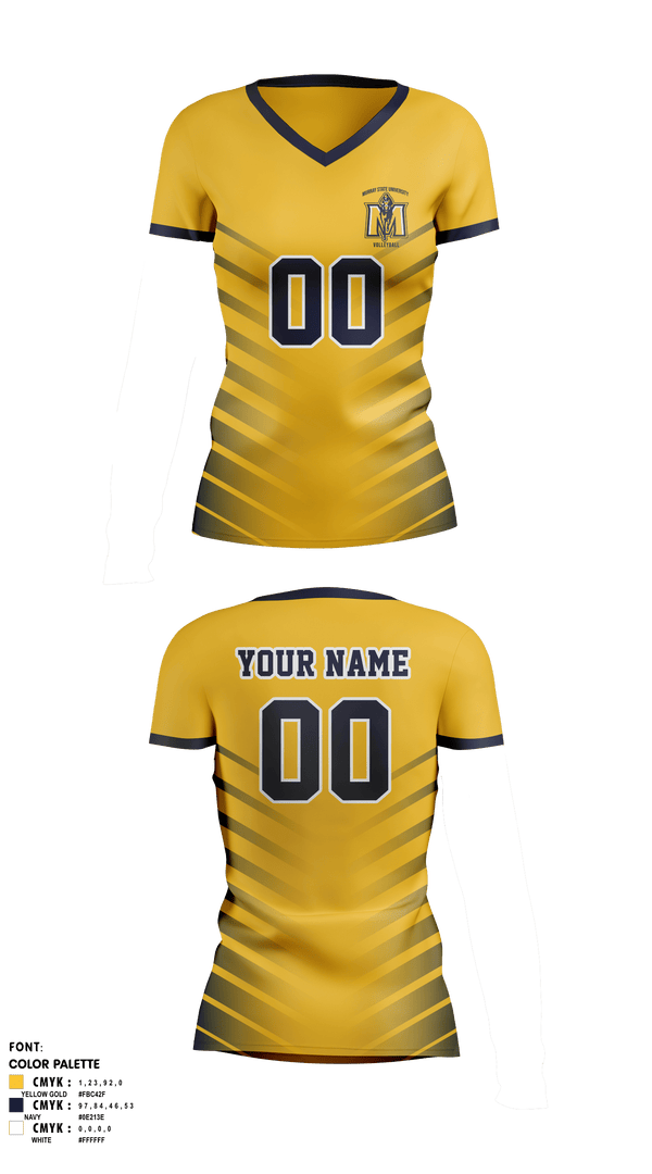 Womens Short Sleeve Vneck Shirt, Murray State University Volleyball, Women's Volleyball, Teamtime, Team time, sublimation, custom sports apparel, team uniforms, spirit wear, spiritwear, sports uniforms, custom shirts, team store, custom team store, fundraiser sports, apparel fundraiser
