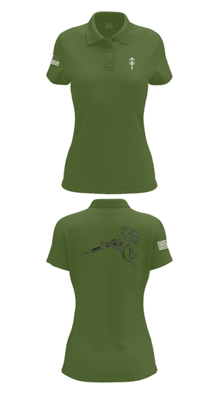 Women's Short Sleeve Performance Polo, 2/2 3rd PLT Weapon SquadE TRP 3RD PLT WEAPONS SQUAD, Army, Teamtime, Team time, sublimation, custom sports apparel, team uniforms, spirit wear, spiritwear, sports uniforms, custom shirts, team store, custom team store, fundraiser sports, apparel fundraiser